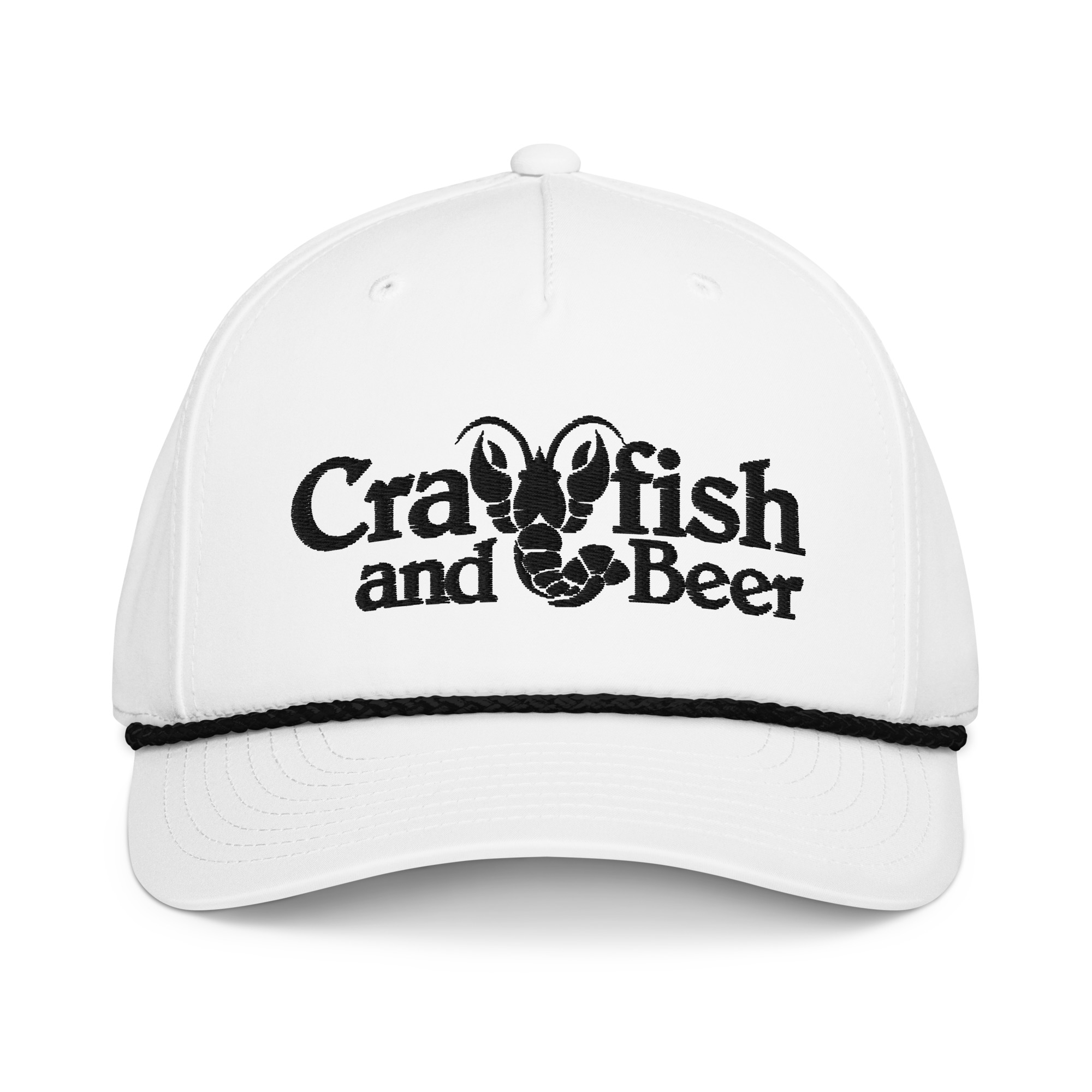 Crawfish and Beer white rope hat